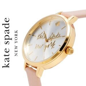 NIB KATE SPADE NEW YORK Metro Kate 34MM Leather Strap Watch Gift Set in box